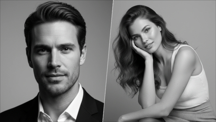 <span class="title-prefix">Google Gemini AI</span> <span class="title-name">Black And White Portrait</span> <span class="title-suffix">Photo Editing Prompts</span>