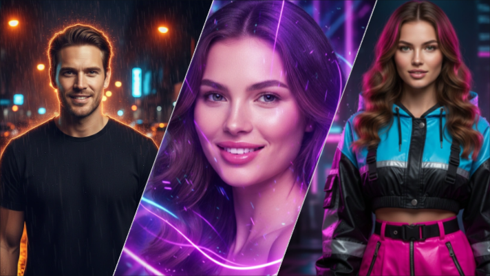 <span class="title-prefix">Google Gemini AI</span> <span class="title-name">Neon Portrait</span> <span class="title-suffix">Photo Editing Prompts</span>