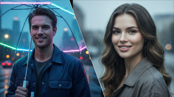 <span class="title-prefix">Google Gemini AI</span> <span class="title-name">Rain Portrait</span> <span class="title-suffix">Photo Editing Prompts</span>