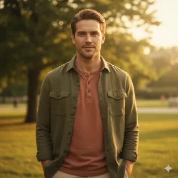 Google Gemini AI Aesthetic Boy Golden Hour Photo Editing Prompt AI generation example for Aesthetic Boy