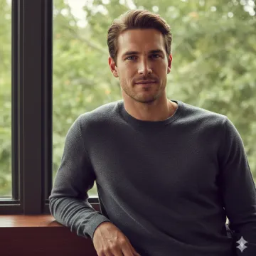 Google Gemini AI Aesthetic Boy Window Light Photo Editing Prompt AI generation example for Aesthetic Boy