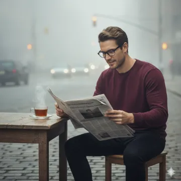 Google Gemini AI Cinematic Boy Moody Street Photo Editing Prompt AI generation example for Cinematic Boy