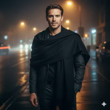 Google Gemini AI Cinematic Boy Night Portrait Photo Editing Prompt AI generation example for Cinematic Boy