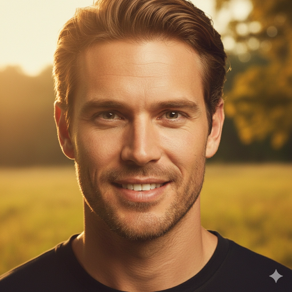 Golden Hour Cinematic Female Portrait AI generation example for Cinematic Portrait