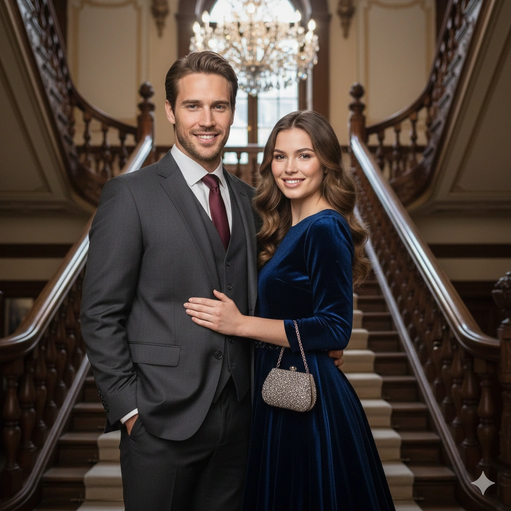 Sunset Couple Cinematic Portrait AI generation example for Couple Portrait