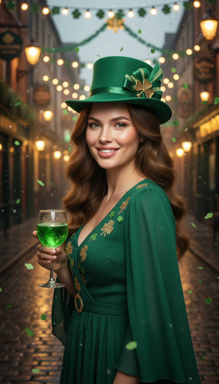 St Patrick’s Day Celebration Portrait AI generation example for Event Portrait