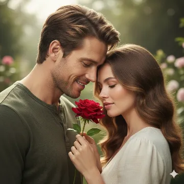 Breath of a Rose — An Intimate Face-Lock Romance AI generation example for Happy Rose Day