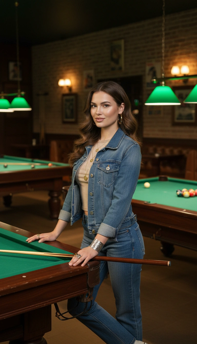 Last Call At The Pool Hall AI generation example for Lifestyle Portrait
