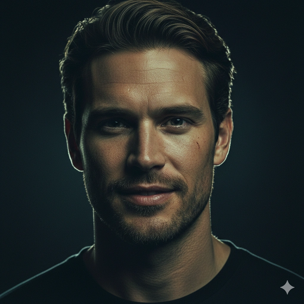 Professional Studio Female Portrait AI generation example for Moody Portrait