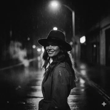 The Neo-Noir Detective AI generation example for Movies