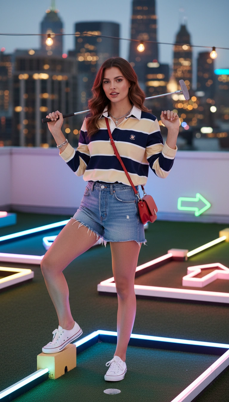 One Swing From Winning AI generation example for Outdoor Portrait