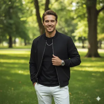 Google Gemini AI Stylish Boy Park Photo Editing Prompt AI generation example for Stylish Boy