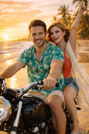 Google Gemini AI Bike Portrait Photo Editing Prompt 2