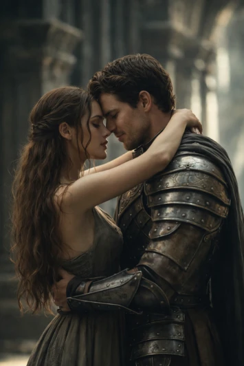 Medieval Warrior Romance Couple – Ultra Realistic Cinematic Love Scene