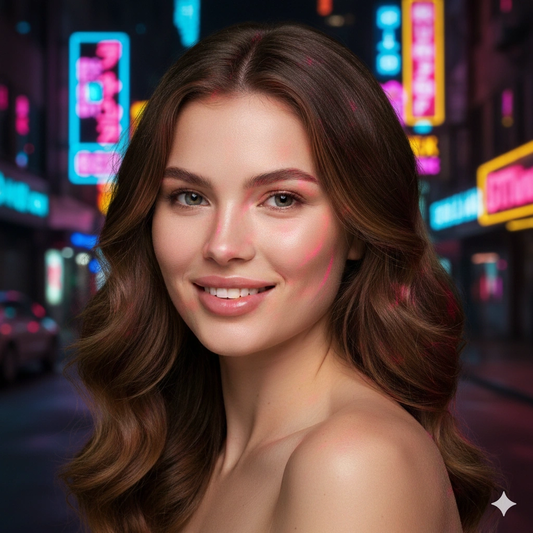 Google Gemini AI Neon Portrait Photo Editing Prompt 3