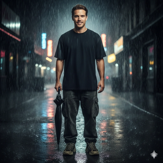 Google Gemini AI Rain Portrait Photo Editing Prompt 2